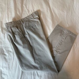 Dockers Men's Beige Pleated Classic Fit Cotton chino Dress Pants Straight 34x32